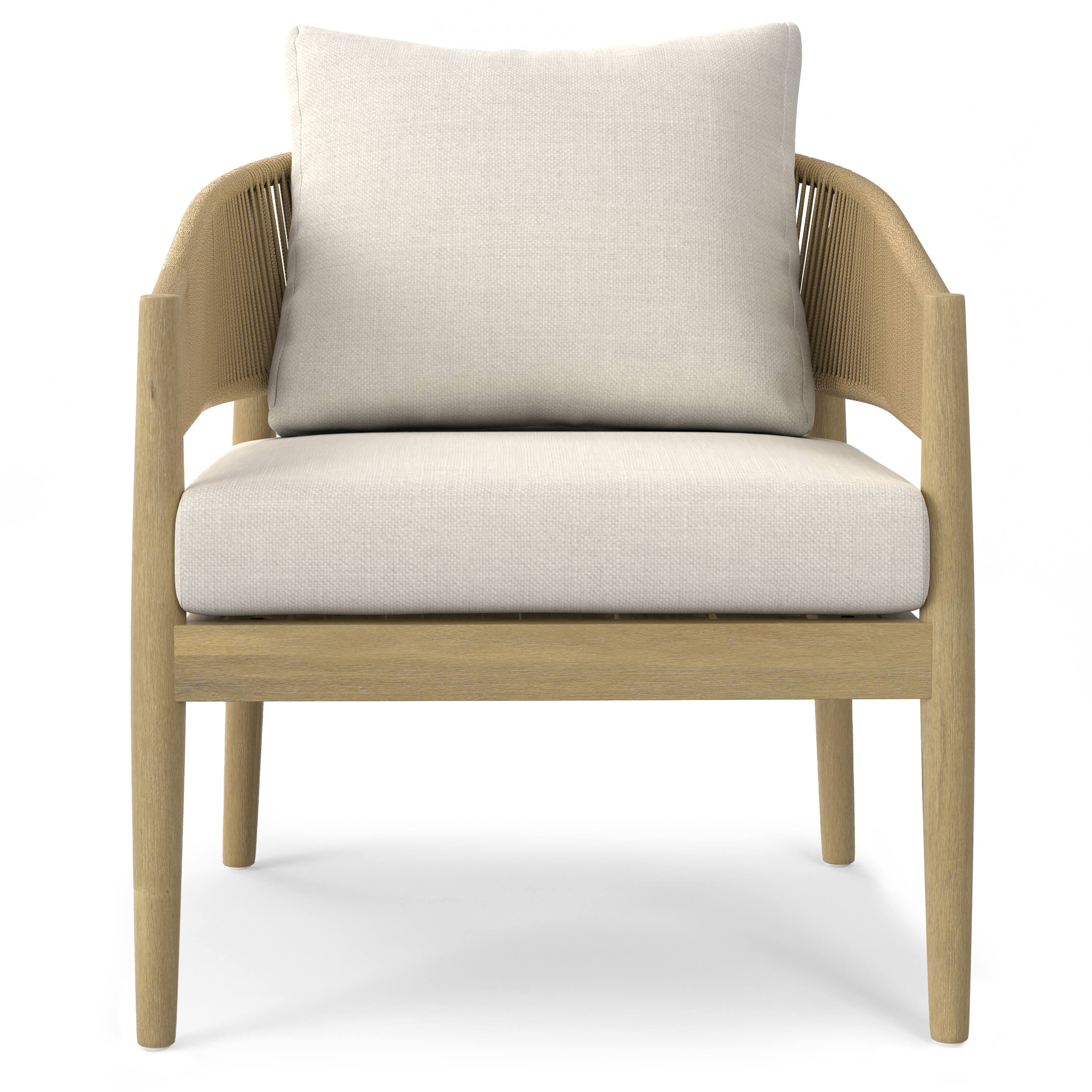 Left. Simpli Home - Bayshore SOLID ACACIA WOOD 28 inch Contemporary Outdoor Conversation Chair (Set of 2) , Fully Assembled - Natural.