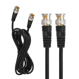 Unique Bargains - BNC Male to BNC Male Coaxial Cable Cord 10FT 70-Ohm Extension Wire for DVR CCTV Security Camera System Monitor - Black