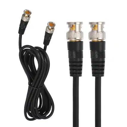 Front. Unique Bargains - BNC Male to BNC Male Coaxial Cable Cord 10FT 70-Ohm Extension Wire for DVR CCTV Security Camera System Monitor - Black.