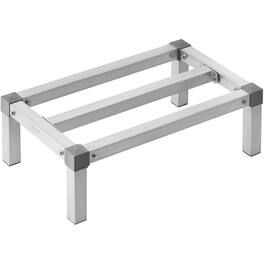 VEVOR - Aluminum Dunnage Rack, 24” x 14” Commercial Food Floor Rack, 8” Off the Floor, 1000 lbs Capacity Adjustable - metallic color