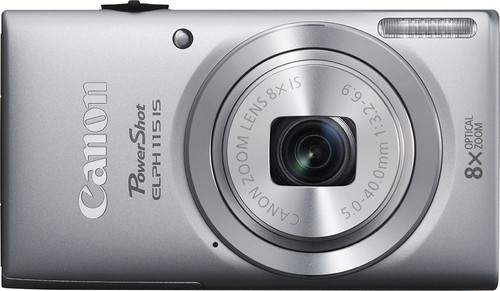 Canon - PowerShot ELPH 115 IS 16.0-Megapixel Digital Camera - Silver