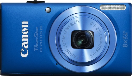  Canon - PowerShot ELPH 115 IS 16.0-Megapixel Digital Camera - Blue