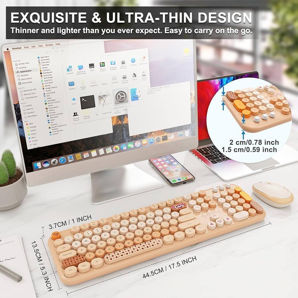 EXQUISITE & ULTRA-THIN DESIGN  
Thinner and lighter than you ever expect. Easy to carry on the go.

- 2 cm / 0.78 inch
- 1.5 cm / 0.59 inch
- 3.7 cm / 1 inch
- 13.5 cm / 5.3 inch
- 44.5 cm / 17.5 inch