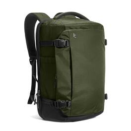 tomtoc - Navigator-T66 Liteway Laptop Travel Backpack 28L, TSA Friendly Flight Approved Carry-on Luggage, Fit 16" Laptop - Green-ripstop