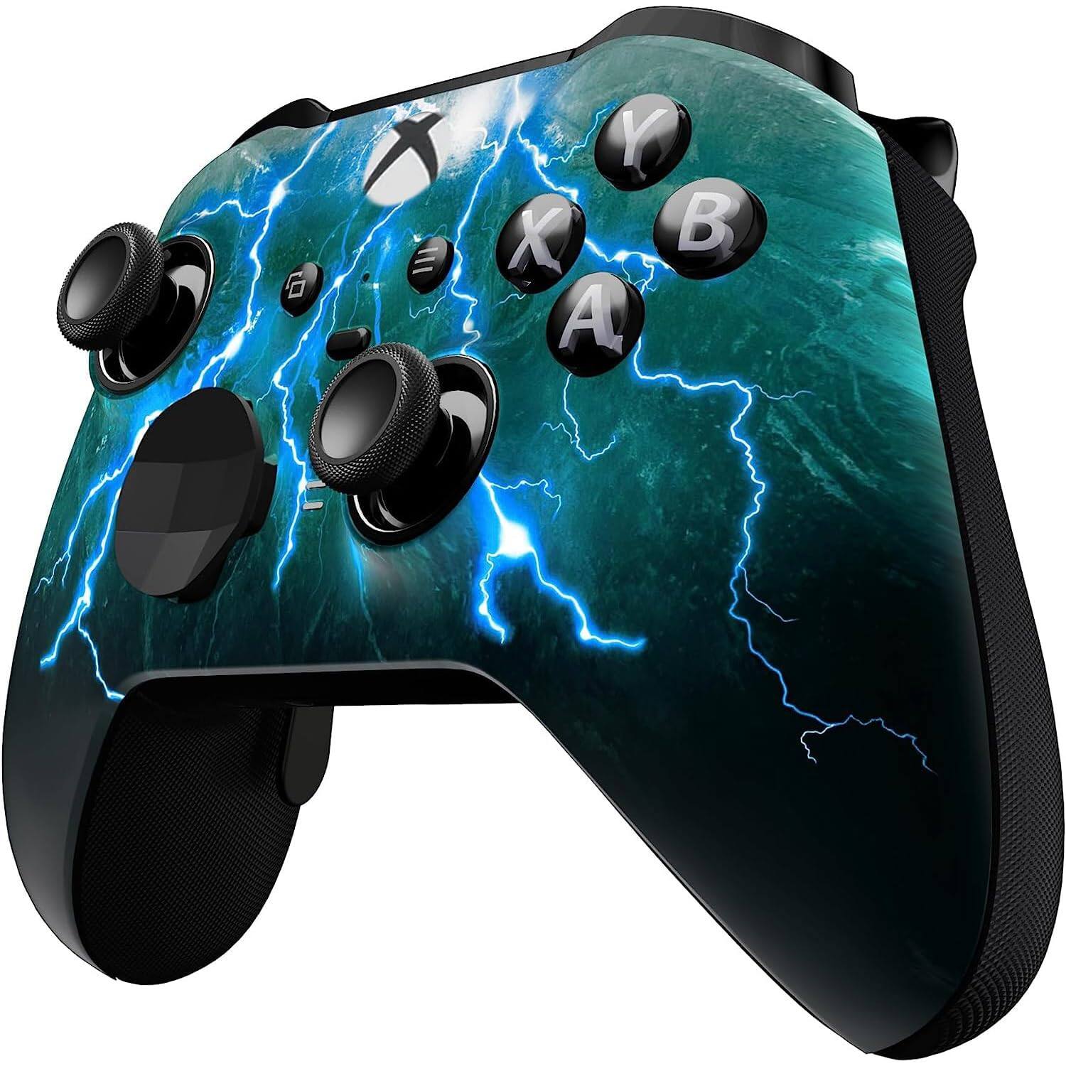 Angle. Custom Controllerzz - Custom Elite Series 2 Wireless Controller for Xbox Series X, Xbox Series S, Xbox One - Green Skies.