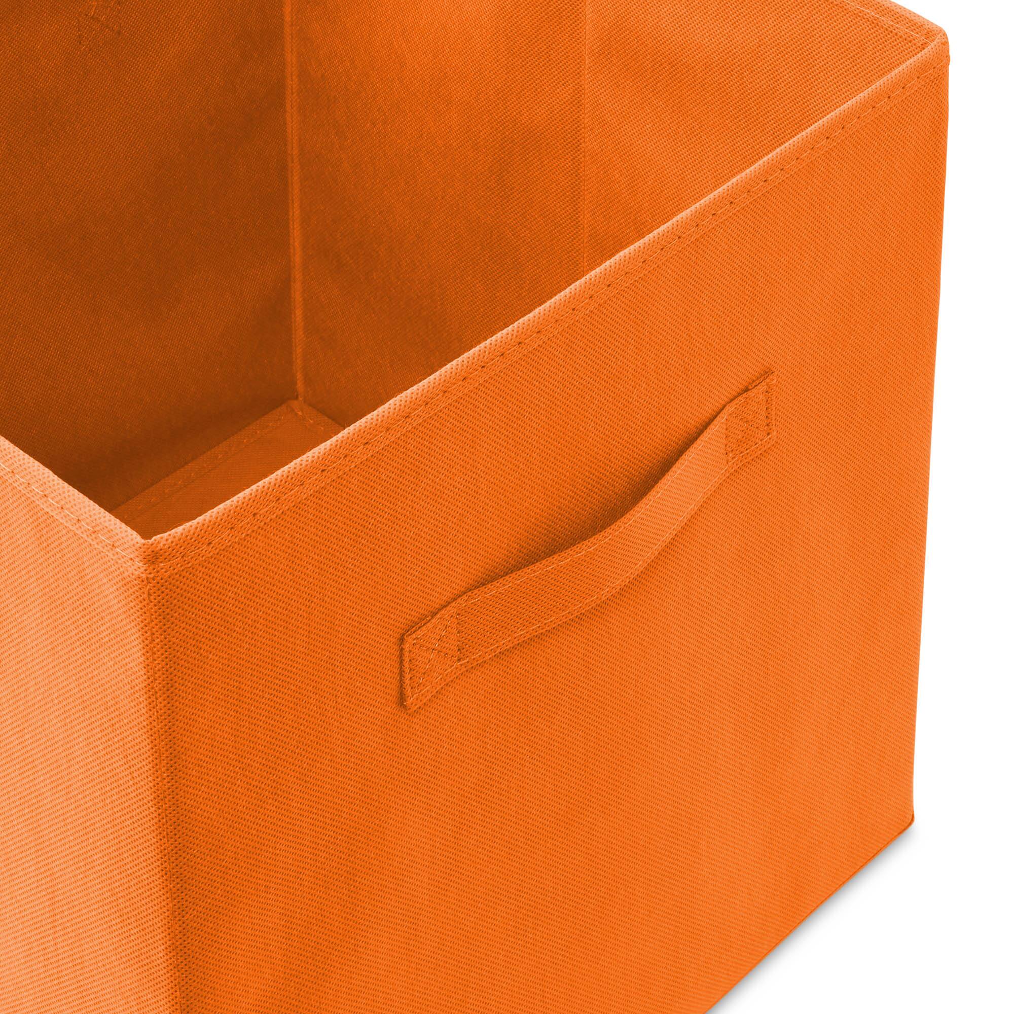 Alt View 2. Casafield - (Set of 6) Collapsible Fabric Cubes - Storage Bins - Orange.