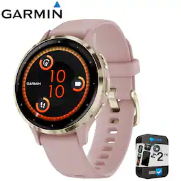 Garmin - Refurbished Excellent - Venu 3S Fitness GPS Smartwatch Gold Bezel (41mm) + 2 Year Extended Warranty Bundle - Soft Gold Stainless Steel|Dust Rose - (2023)