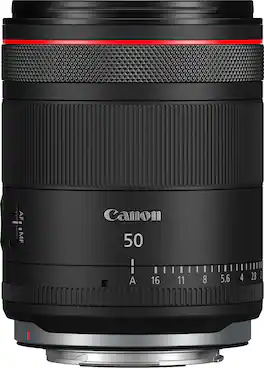 Canon - RF50mm F1.4 L VCM Hybrid Prime Lens for Use with EOS R-Series Cameras - Black