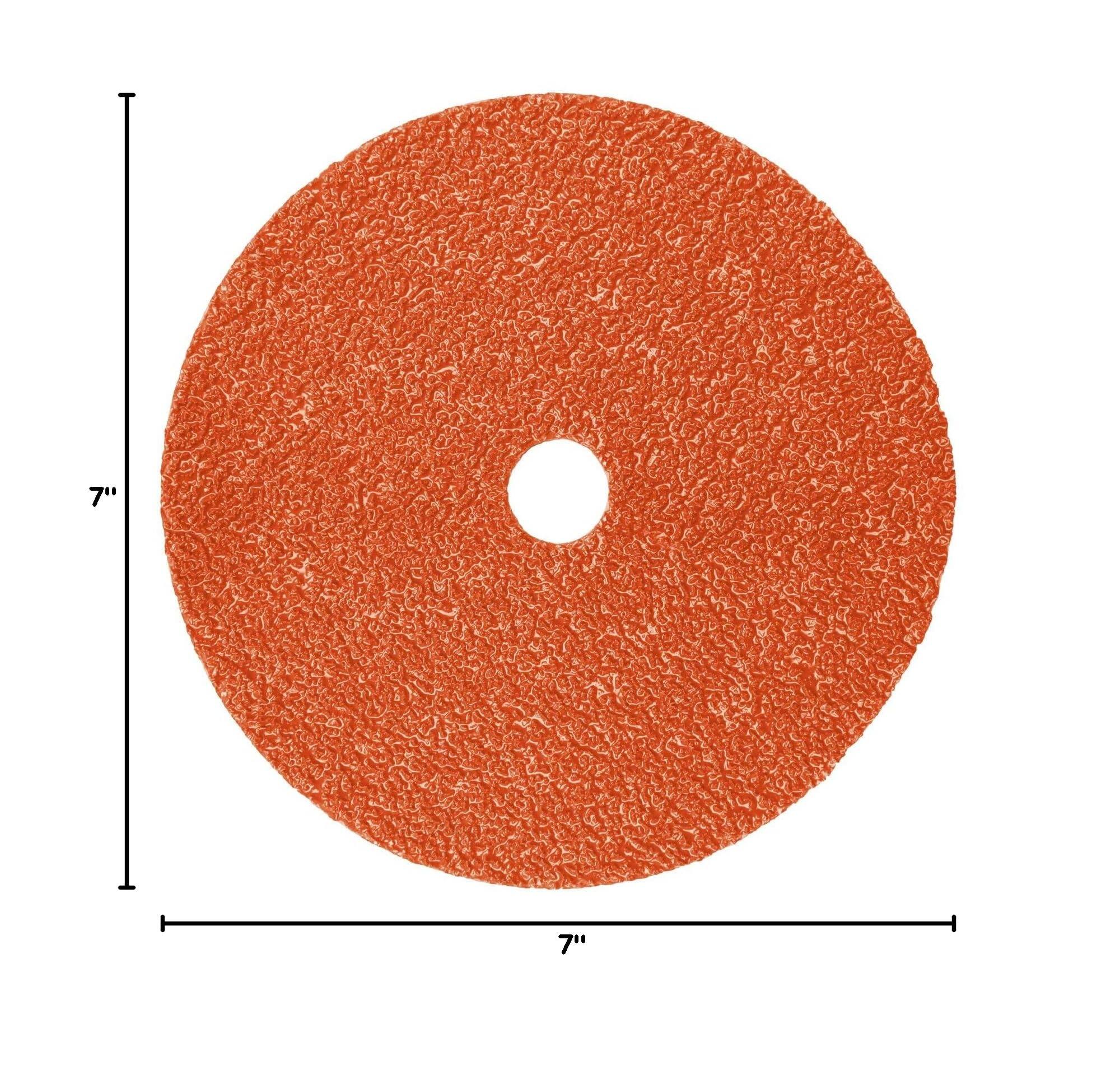 Alt View 3. JETRANSPORT - 3m Fibre Disc 987c - 36+ Grit Metal Grinding Ceramic Precision Shaped Grain For Angle Grinders 7" X 7/8" Cente - Default.