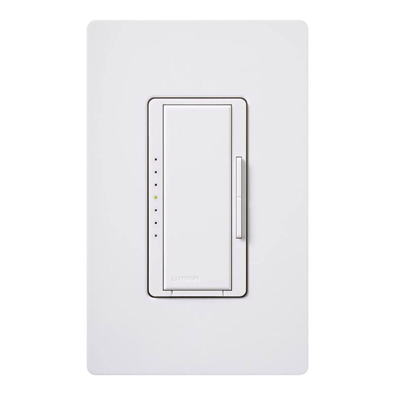 Left. Lutron - Lutron Maestro White 150 W 3 Way Dimmer Switch 1 pk - White.