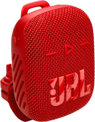 Front. JBL - JBL Wind 3S - Slim Handlebar Bluetooth Speaker (Red).