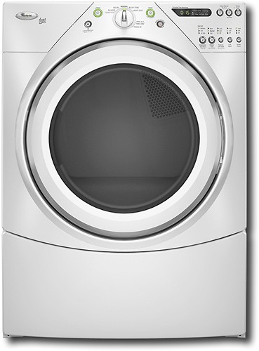  Whirlpool - Duet 7.0 Cu. Ft. 7-Cycle Super Capacity Plus Electric Dryer - White-on-White