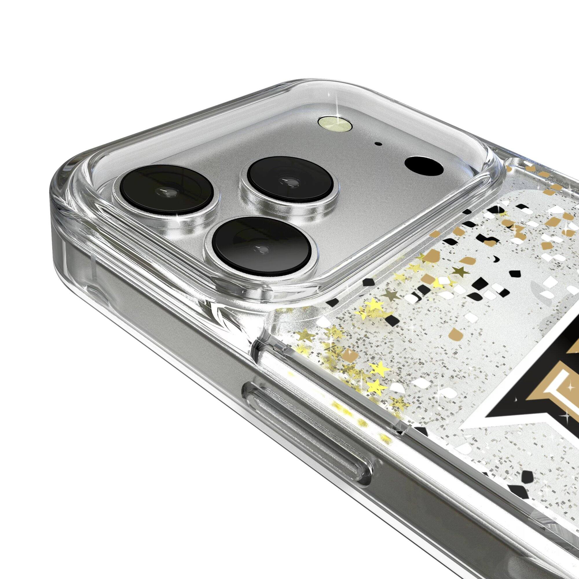Alt View 2. Keyscaper - UCF Knights iPhone Glitter Confetti Design Case - 13 - Multicolor.