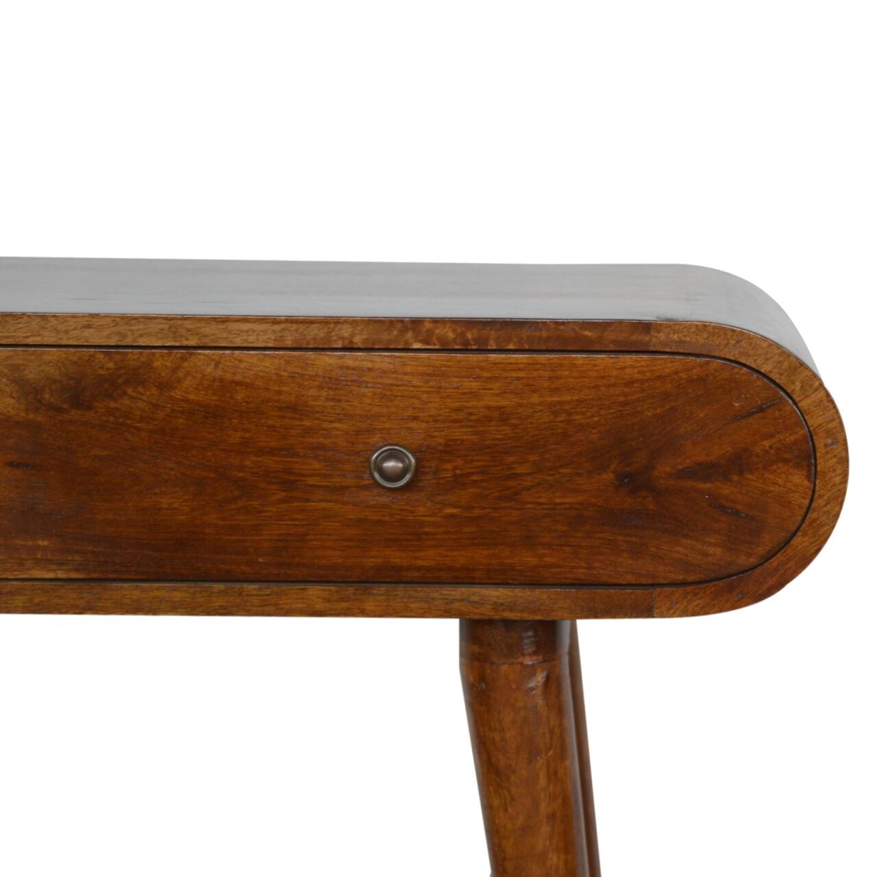 Back. Artisan Furniture - Chestnut London Console Table - Dark Brown.