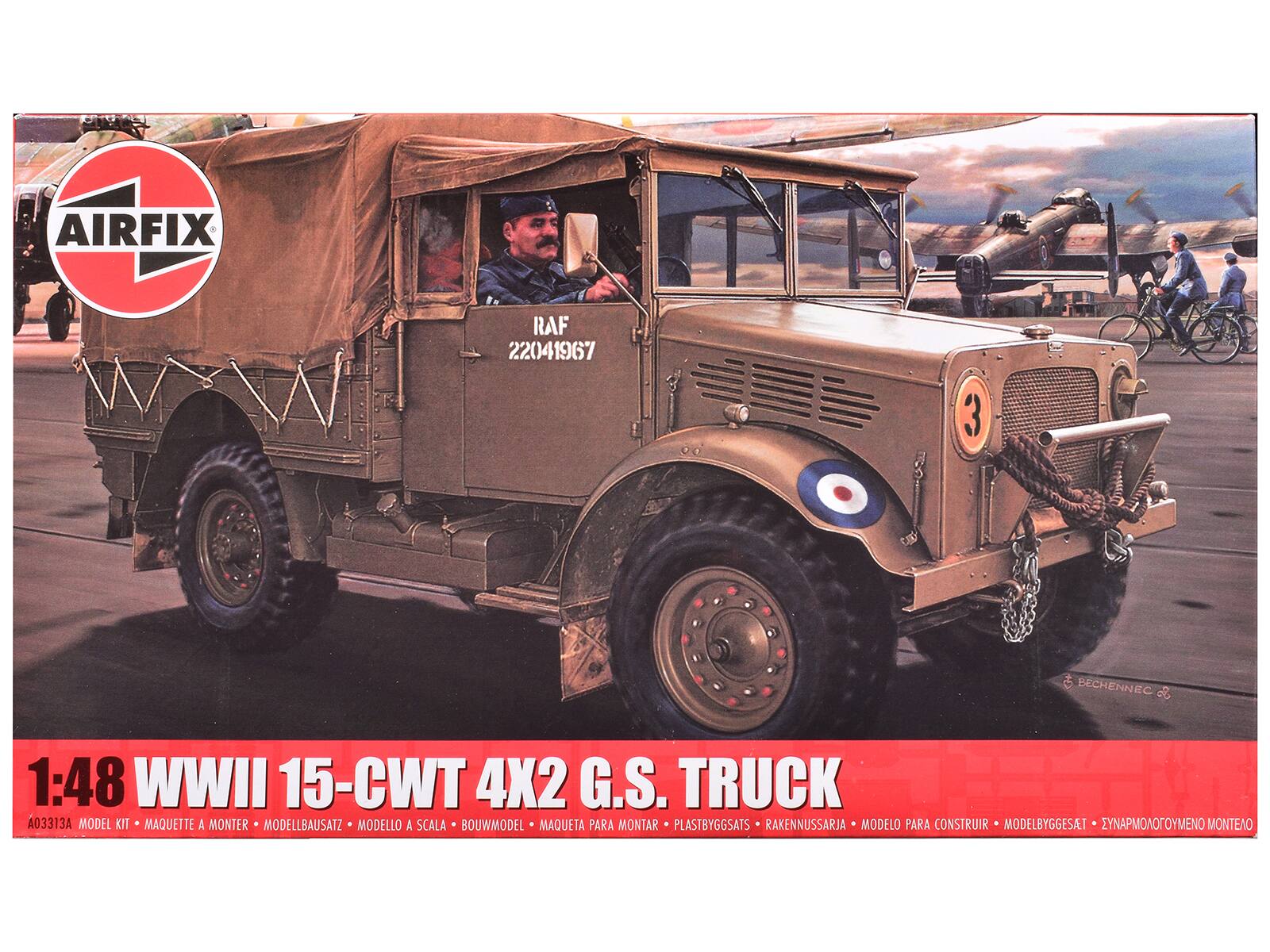 AIRFIX RAF 22041967 3 BECHENNEC 1:48 WWII 15-CWT 4X2 G.S. TRUCK A03313A MODEL KIT • MAQUETTE A MONTER • MODELLBAUSATZ • MODELLO A SCALA • BOUWMODEL • MAQUETA PARA MONTAR • PLASTBYGGSATS • RAKENNUSSARJA • MODELO PARA CONSTRUIR • MODELBYGGESAT • ΖΥΝΑΠΜΟΛΟΓΙΟΜΕΝΟ ΜΟΝΤΕΛΟ