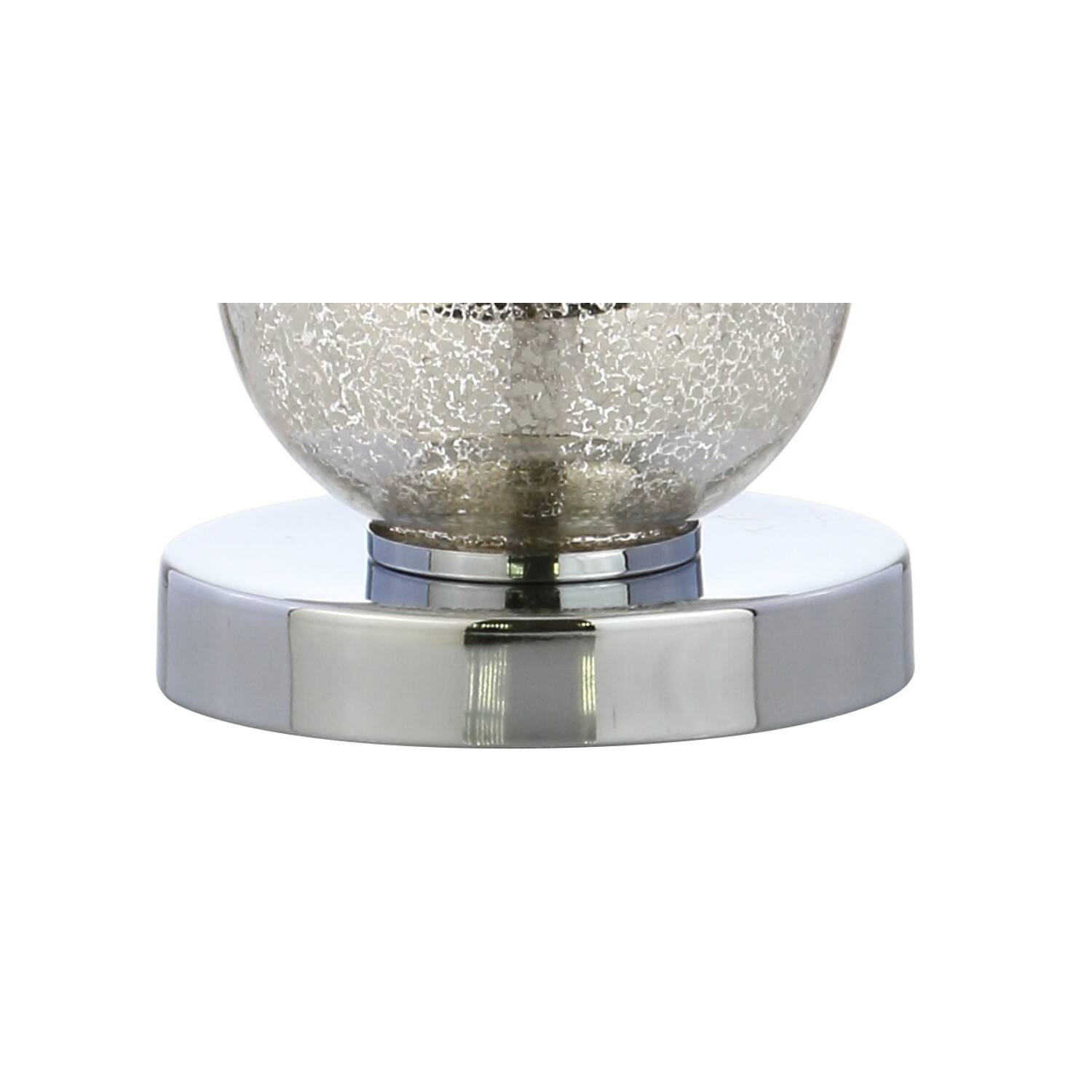 Alt View 7. Jonathan Y - Bella 27" Glass Triple-Sphere LED Table Lamp, Mercury Silver/Chrome (Set of 2) - Mercury Silver.