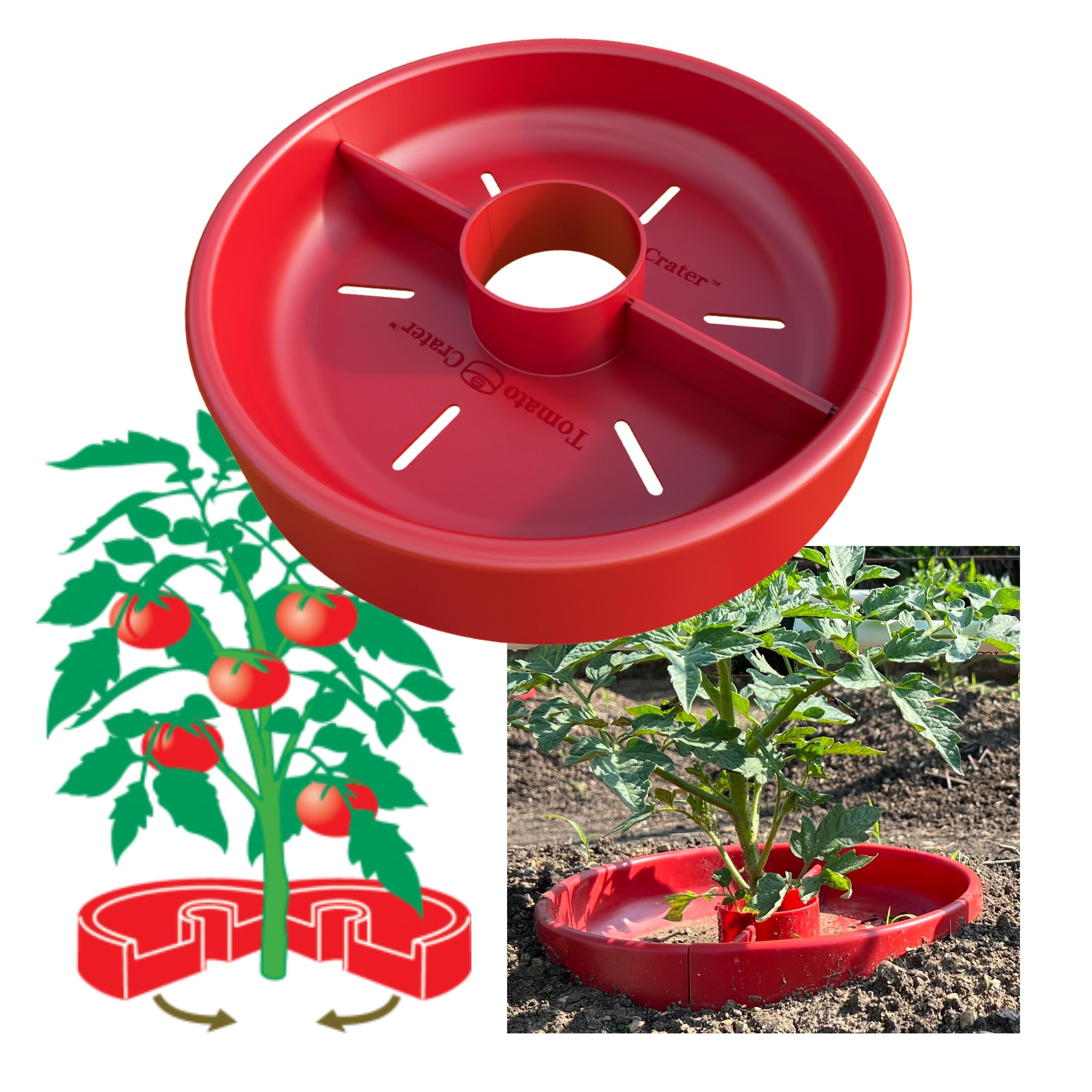 "Tomato Crater - Garden Tool: Conserves & Directs Water, Warms Soil, Enhances Yield, 12"" 1PK - Red" price history on PriceWatchPro