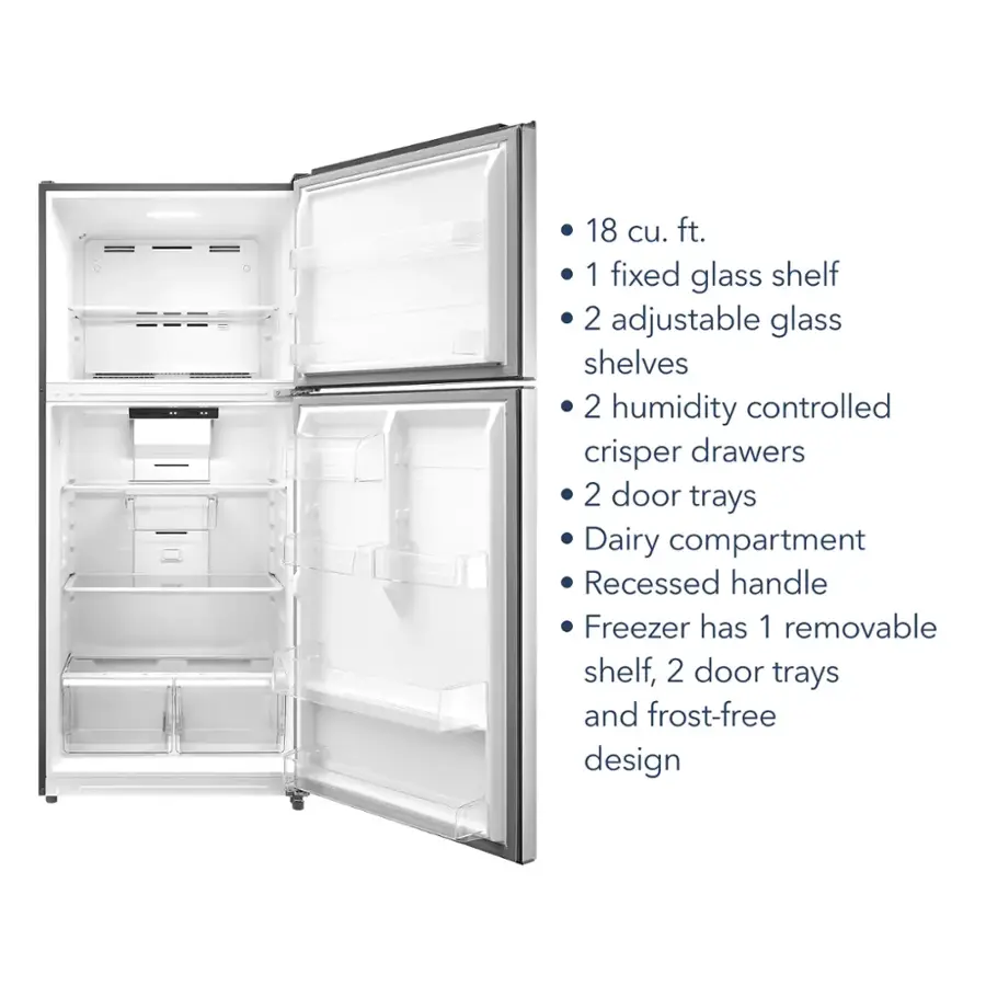Insignia™ 18 Cu. Ft. Top Freezer Refrigerator with ENERGY STAR ...