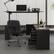 Left. FUFU & GAGA - FUFU&GAGA L - Shaped Electric Standing Desk - Adjustable Height, Home & Office Workstation - Brown & Black.