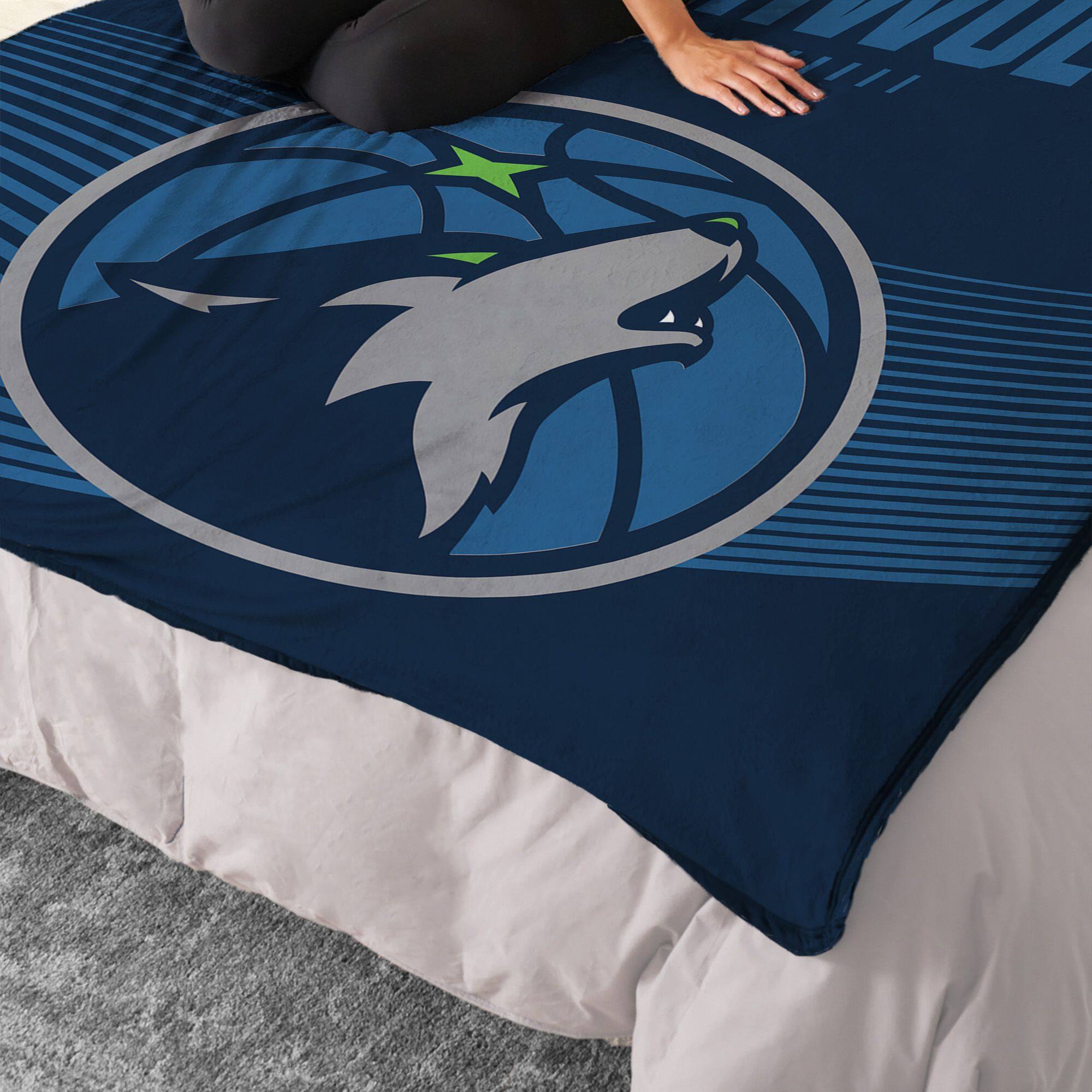 Alt View 1. Sweet Home Collection - NBA Minnesota Timberwolves 60" x 80" Raschel Throw Blanket - Blue.