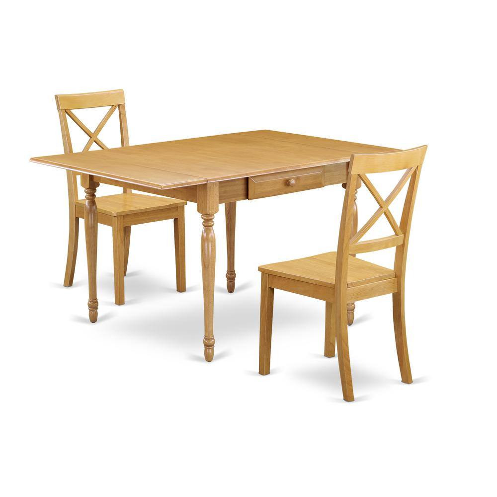Left. East West Furniture - Dining Room Set Oak - Brown.