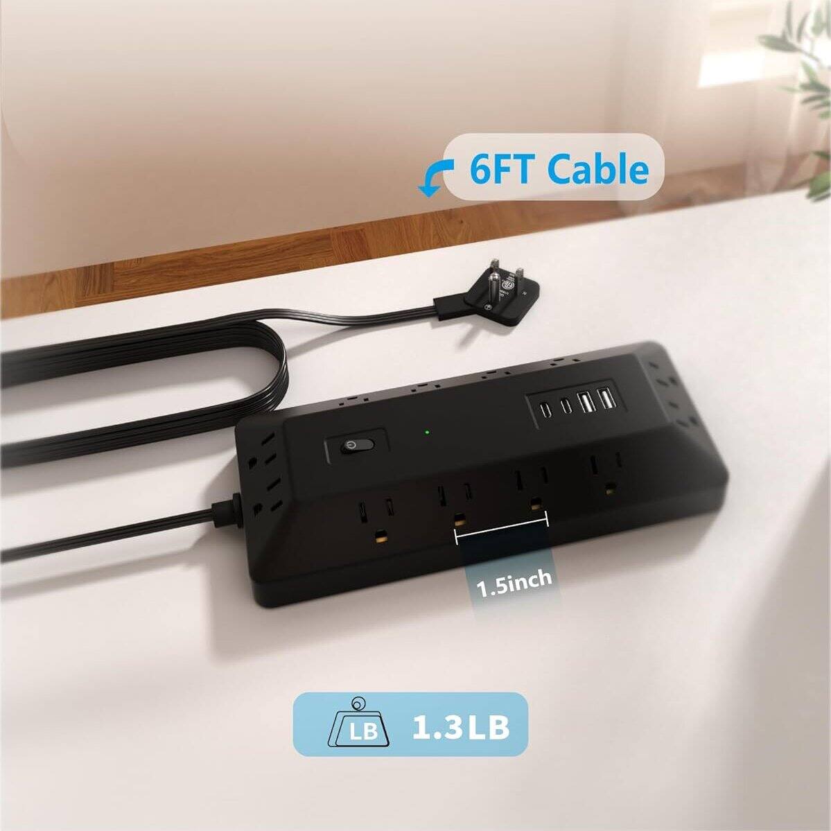 6FT Cable  
1.5 inch  
1.3 LB