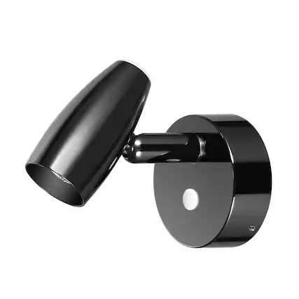 Front. MAGICAL RUBS - Rv Reading Light 12v Swivel Led Spotlight With Quick Usb & Blue Nightlight Camper Van Travel Trailer Bedroom 3-1/2" L... - Gloss Black with Nightlight.
