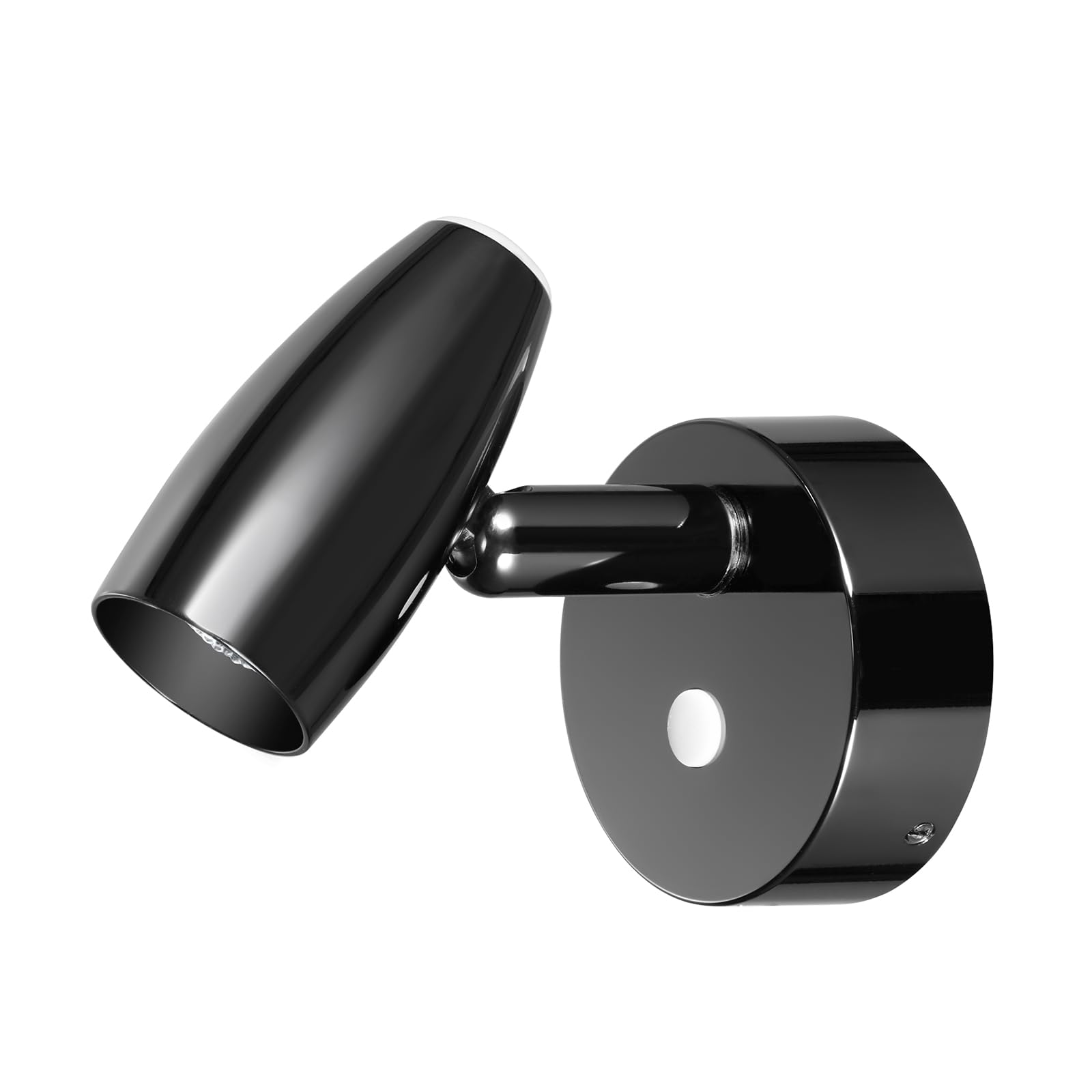 MAGICAL RUBS - Rv Reading Light 12v Swivel Led Spotlight With Quick Usb & Blue Nightlight Camper Van Travel Trailer Bedroom 3-1/2" L - Gloss Black with Nightlight