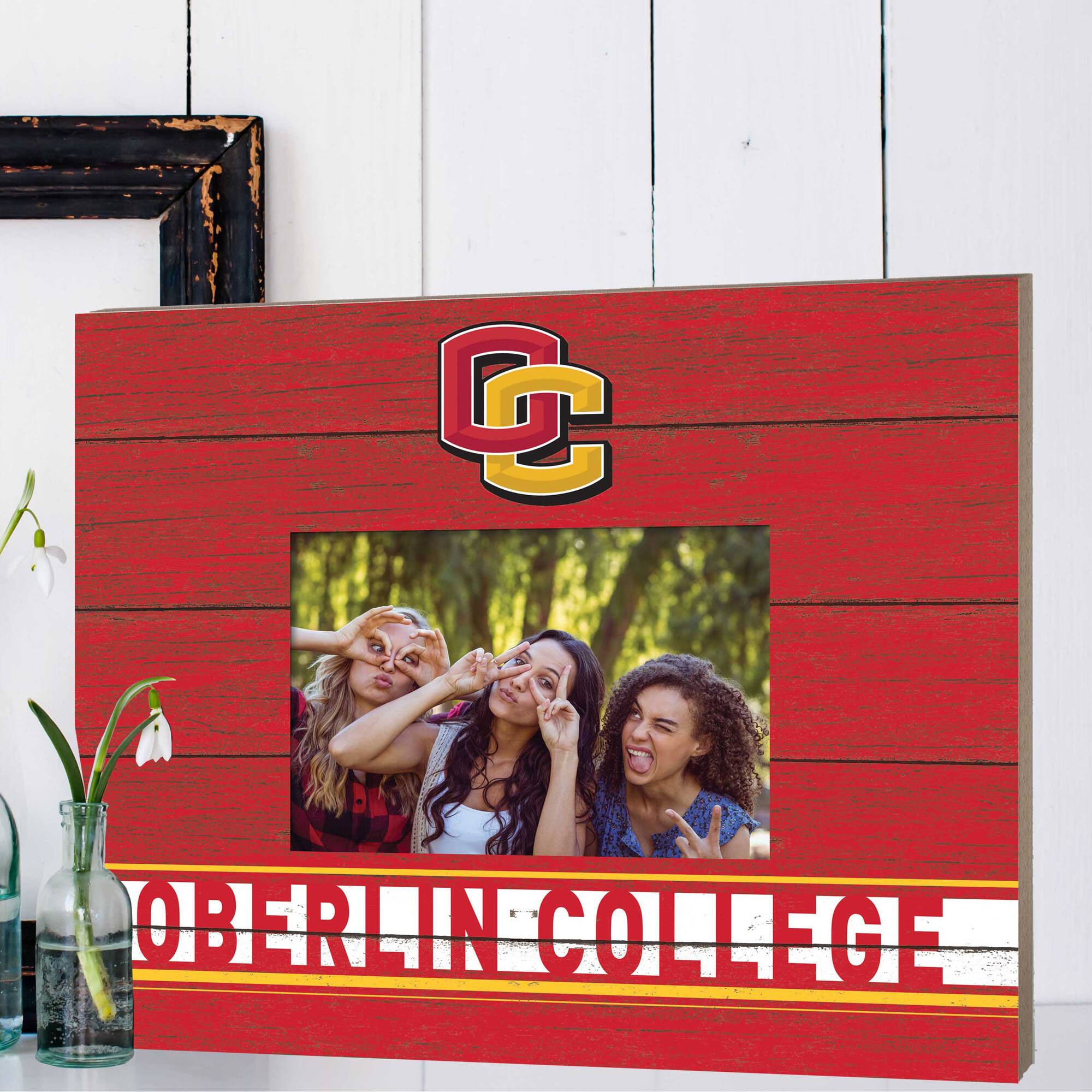 Alt View 1. Jardine - Oberlin Yeomen 11" x 13" Team Spirit Scholastic Picture Frame - Red.