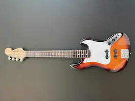 Axe Heaven - Fender Jazz Bass - White Pickguard 10 Inch Miniature Replica Collectible - COLLECTIBLES - Multicolor