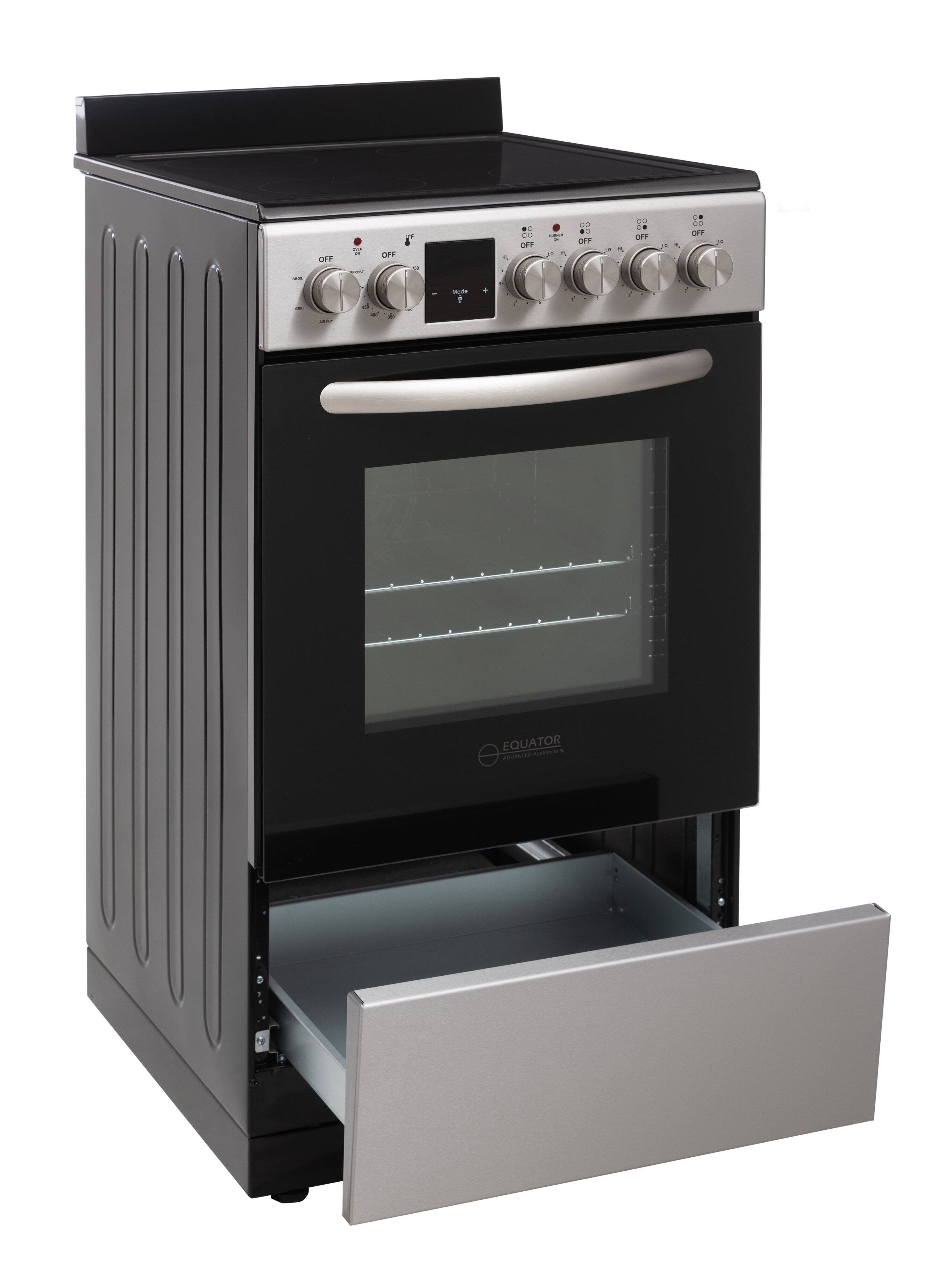 Equator 20 inch Electric Convection Range 4 Ceramic Burner 1.9 cf
