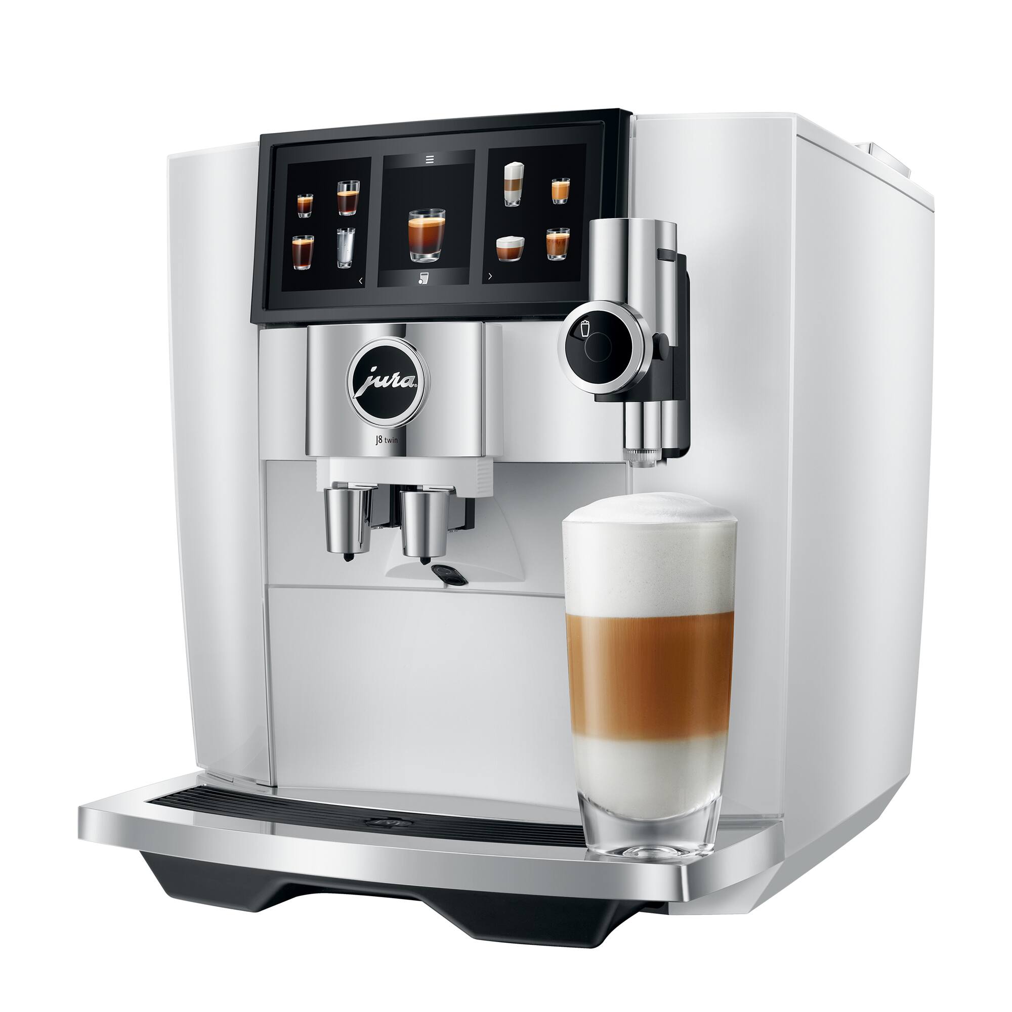 Alt View 27. JURA - J8 twin Automatic Single Serve Coffee Maker and Espresso Machine - Diamond White.
