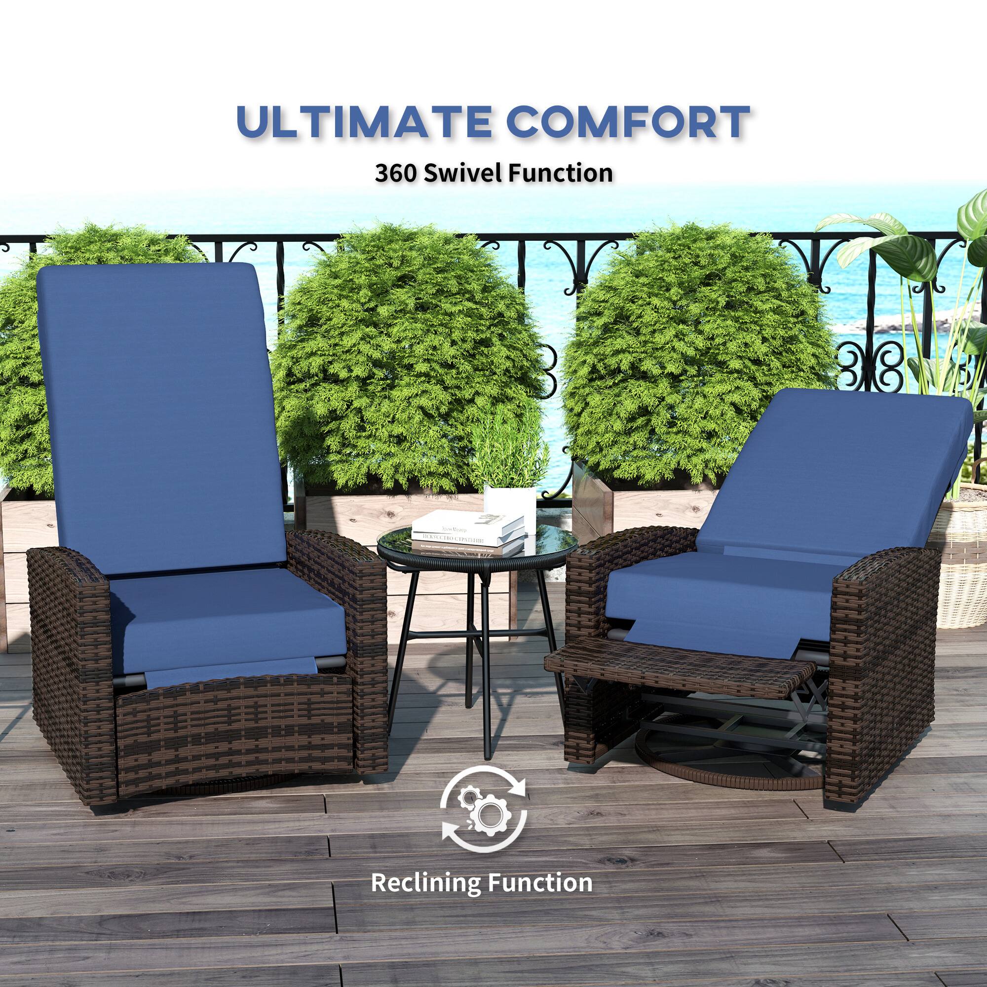 ULTIMATE COMFORT  
360 Swivel Function  

Reclining Function
