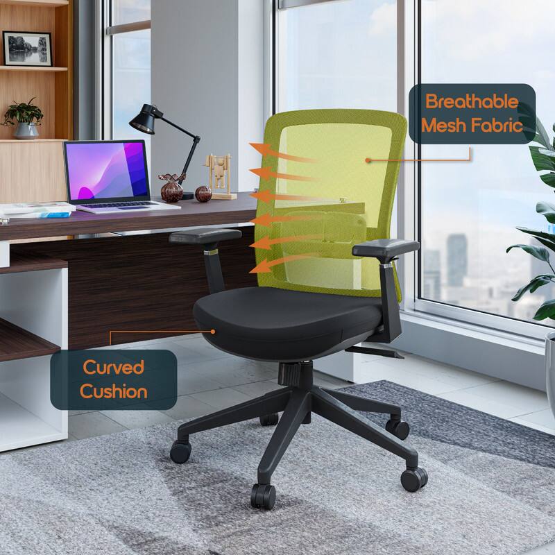 Breathable Mesh Fabric  
Curved Cushion