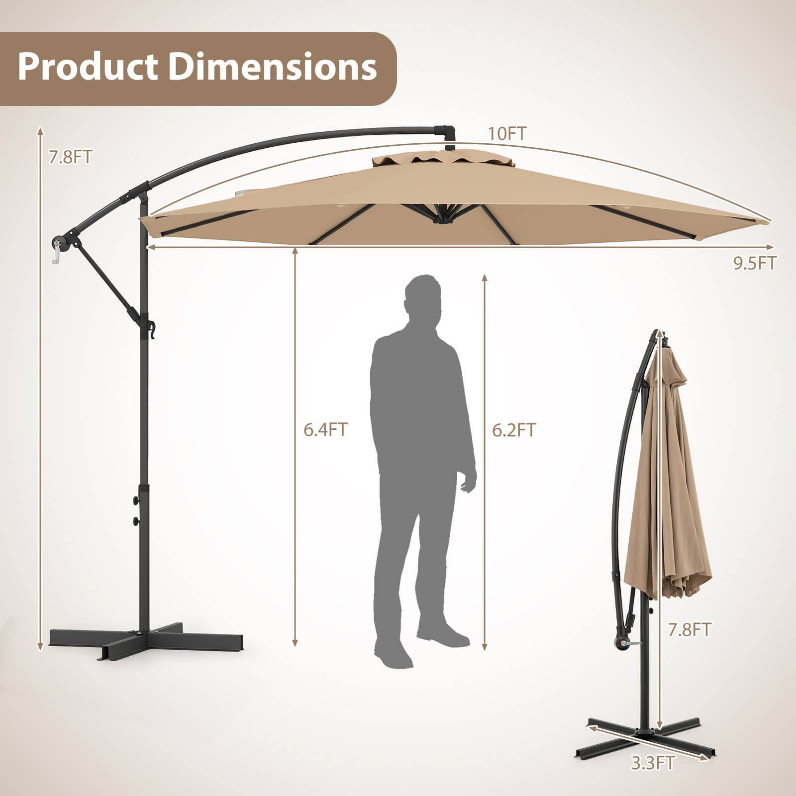 Product Dimensions: 7.8FT, 10FT, 9.5FT, 6.4FT, 6.2FT, 7.8FT, 3.3FT