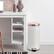 Alt View 5. Innovaze - 8 Gallon / 30 Liter White Metal Step-On Trash Can, Diamond Texture, Kitchen & Home Use - White.