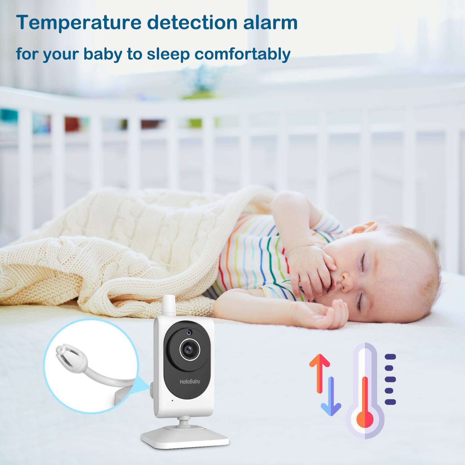 HelloBaby Temperature detection alarm for your baby to sleep comfortably