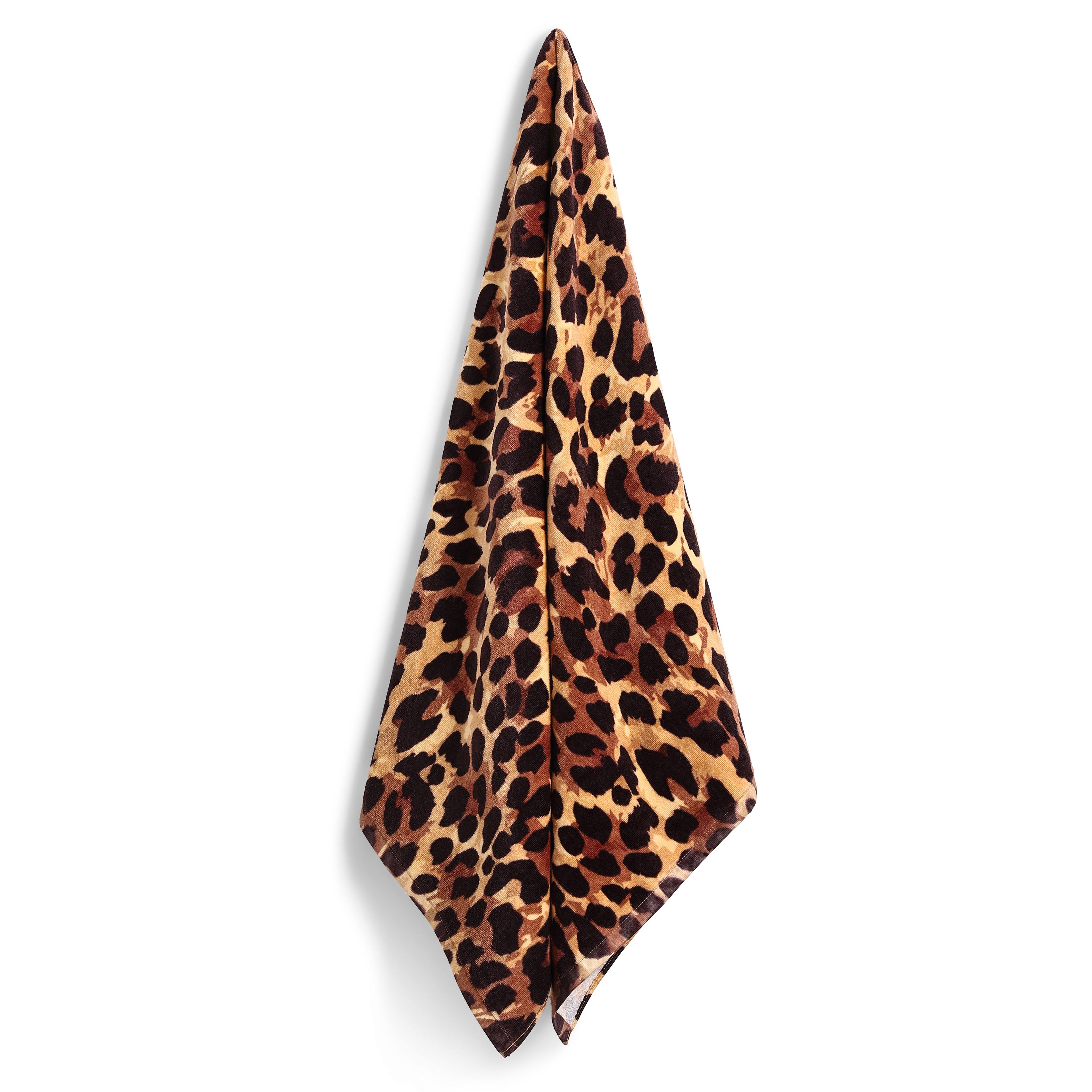 Alt View 1. Von Dutch - Von Dutch Iconic Y2K 100% Cotton 30"x60" Beach Towel | Leopard - Leopard.