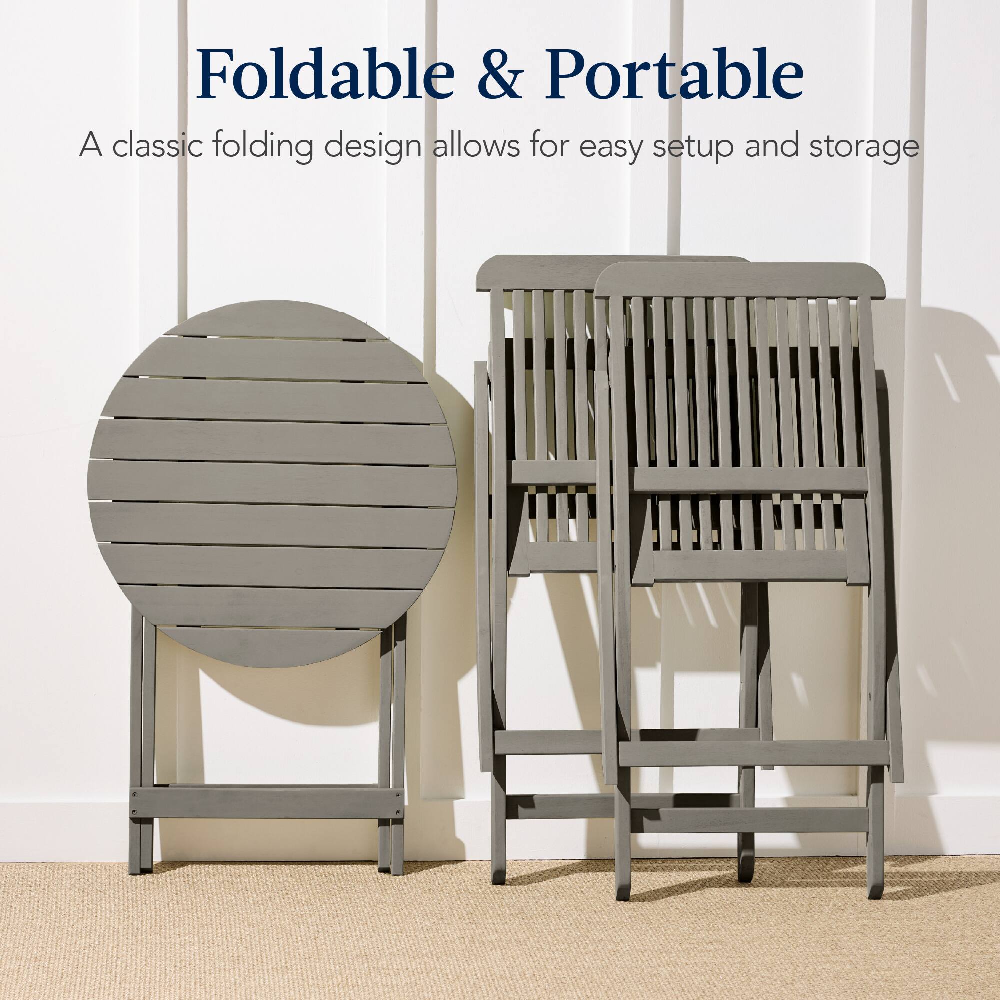 Foldable & Portable

A classic folding design allows for easy setup and storage