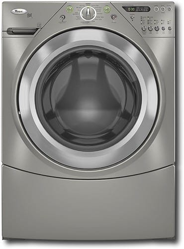 Front Standard. Whirlpool - Duet 4.0 Cu. Ft. 14-Cycle Ultra Capacity Plus Washer - Diamond Dust.