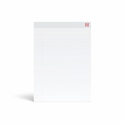 Alt View 1. TRU RED - Notepad, 8.5" x 11.75", Wide Ruled, 50 Sheets/Pad, Dozen Pads/Pack - White.