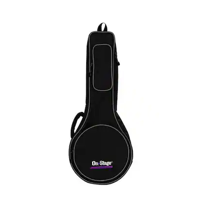 Front. On Stage Stands - On-Stage Mandolin Bag (GBM4770B),Black - Black.