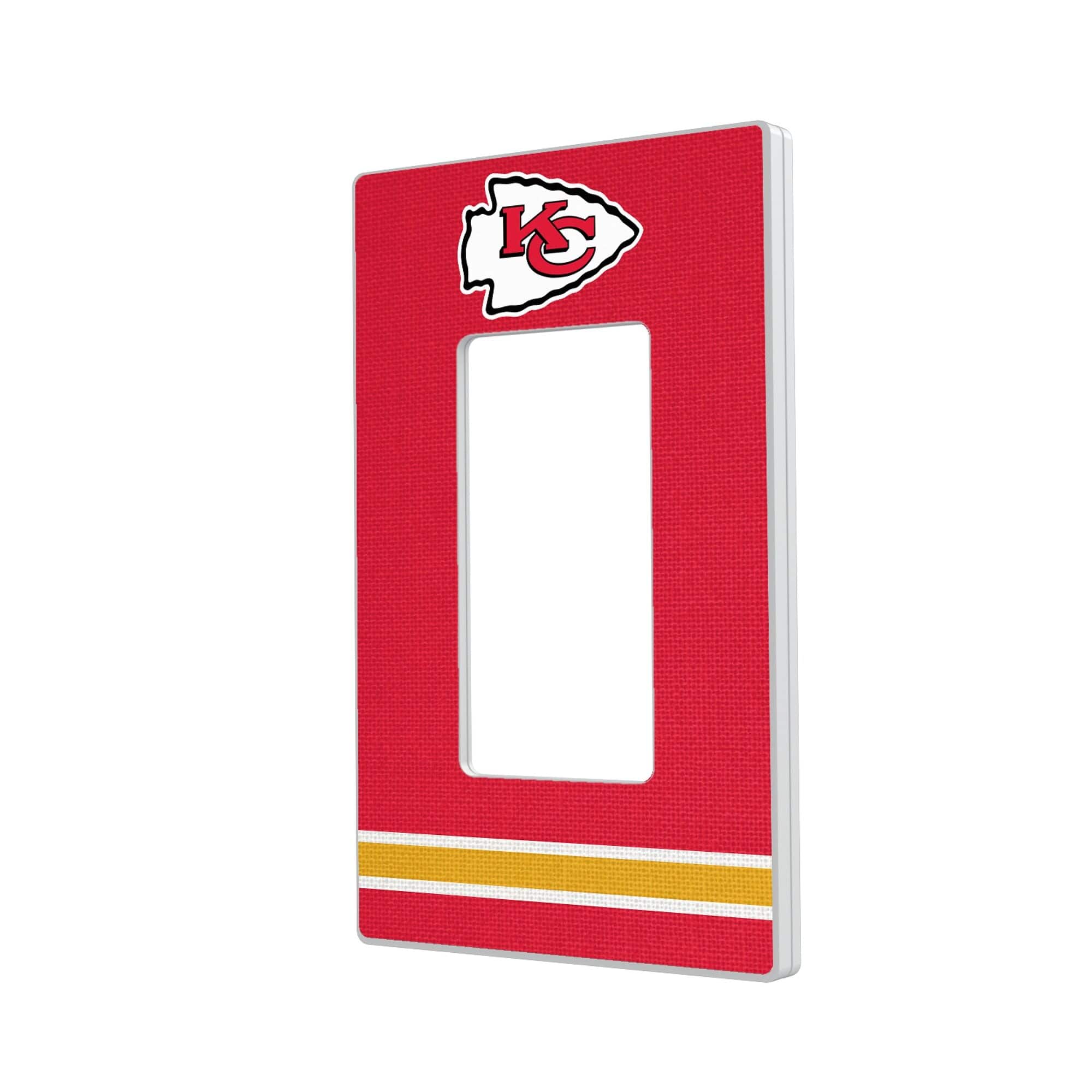 Keyscaper - Kansas City Chiefs Stripe Single Rocker Light Switch Plate - Multicolor price history on PriceWatchPro