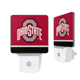 Keyscaper - Ohio State Buckeyes Stripe Design Nightlight 2-Pack - Multicolor