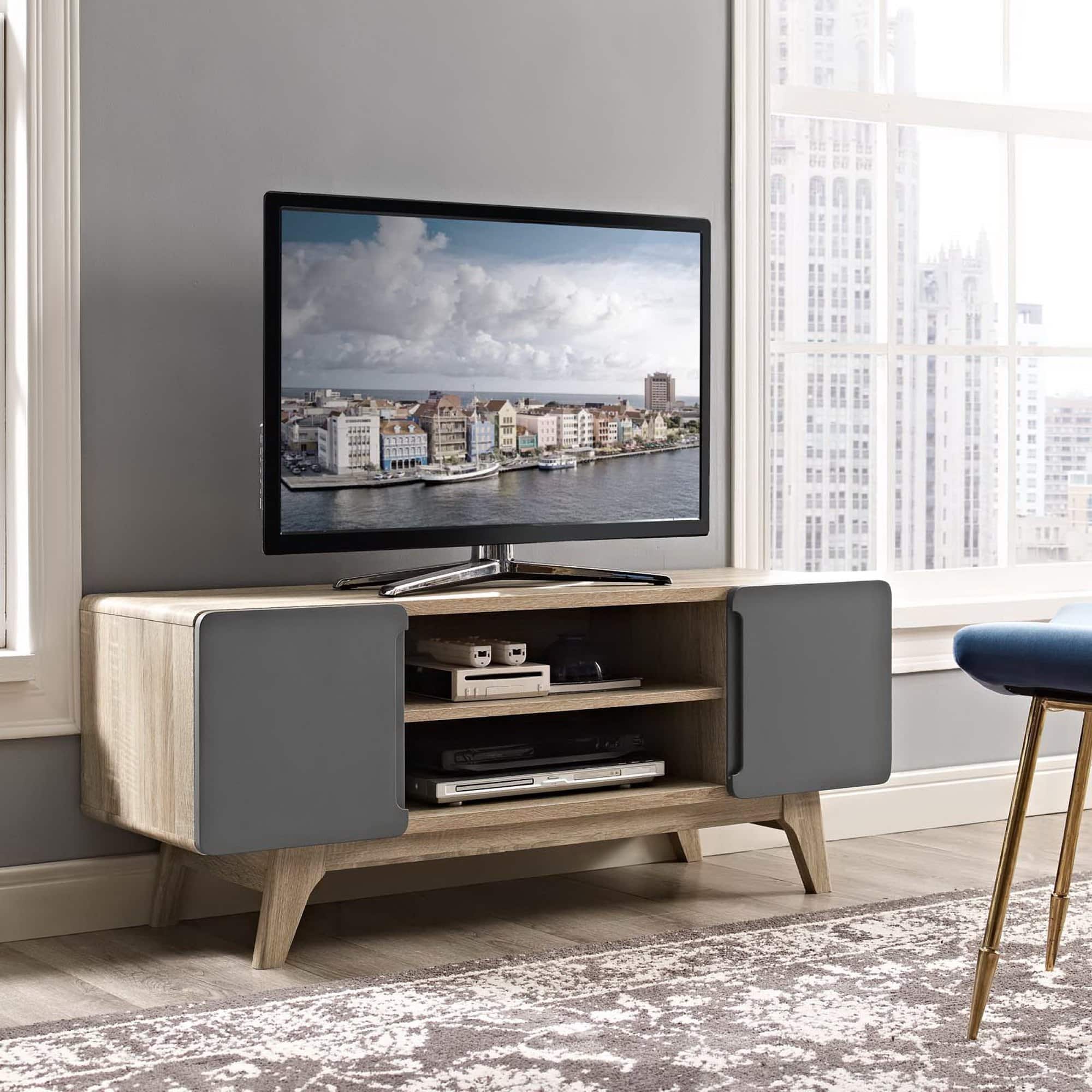 Tread 47" TV Stand by Modway - Natural Gray