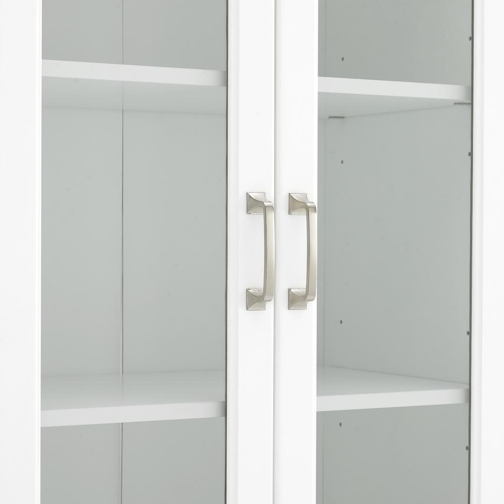 Left. Crosley Furniture - Stanton Glass Door Kitchen Storage Pantry Cabinet - White.