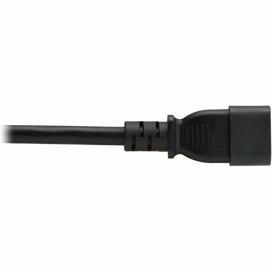 Alt View 6. Tripp Lite - Eaton Tripp Lite Series Power Cord, C14 to C21 - Heavy-Duty, 15A, 250V, 14 AWG, 3 ft. (0.9 m), Black - For Computer - Black.
