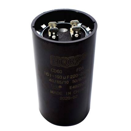 HORPO
CD60
161-193 µF 220-250V
40/65/10 50/60Hz
FDA
E492932
MADE IN CHINA
2020-02