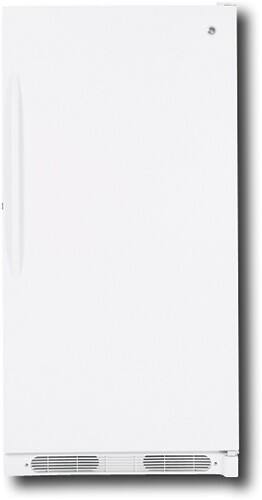 Front Standard. GE - 14.1 Cu. Ft. Upright Freezer - White.