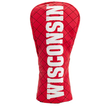 Front. Team Golf - Wisconsin Badgers Quilted Fairway Headcover - Multicolor.